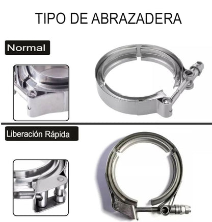 V band , Abrazadera de Acero Inoxidable, 2,5 y 3 pulgadas